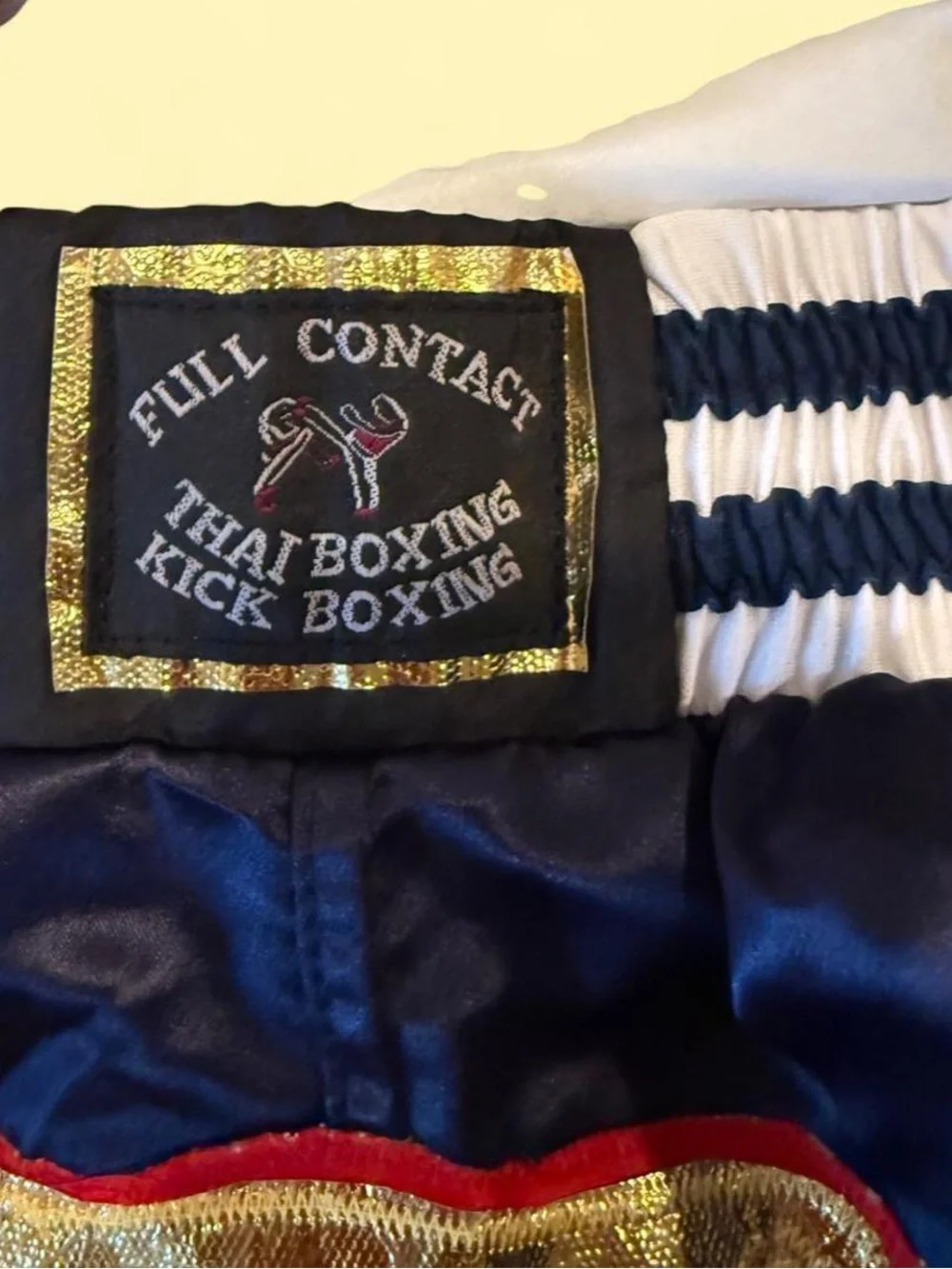 Men's Athletic Muay Thai Shorts - Black with Gold Accents